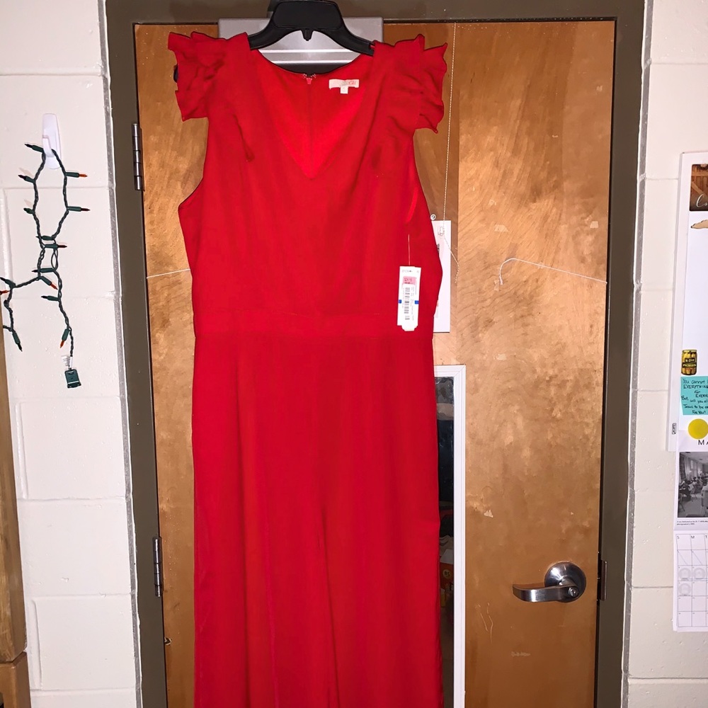 Red jumpsuit
